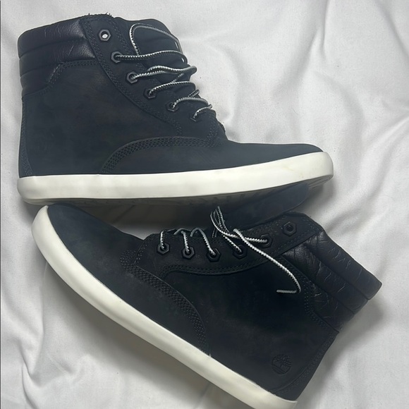 Timberland Shoes - Timberland Black and White High-Top Sneakers